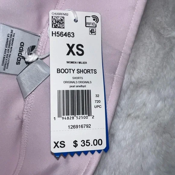Adidas Women's Light Pink Athletic Shorts - Picture 5 of 5